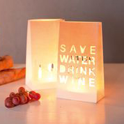 Papperslykta "Save water drink wine"